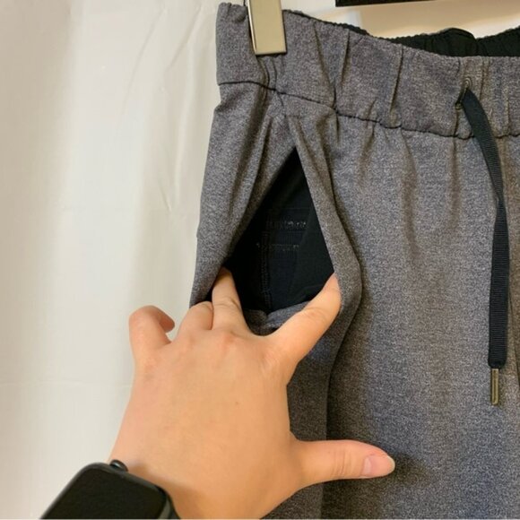 Lululemon On The Fly Pant 27" Heathered Black Size 4 - Picture 3 of 7